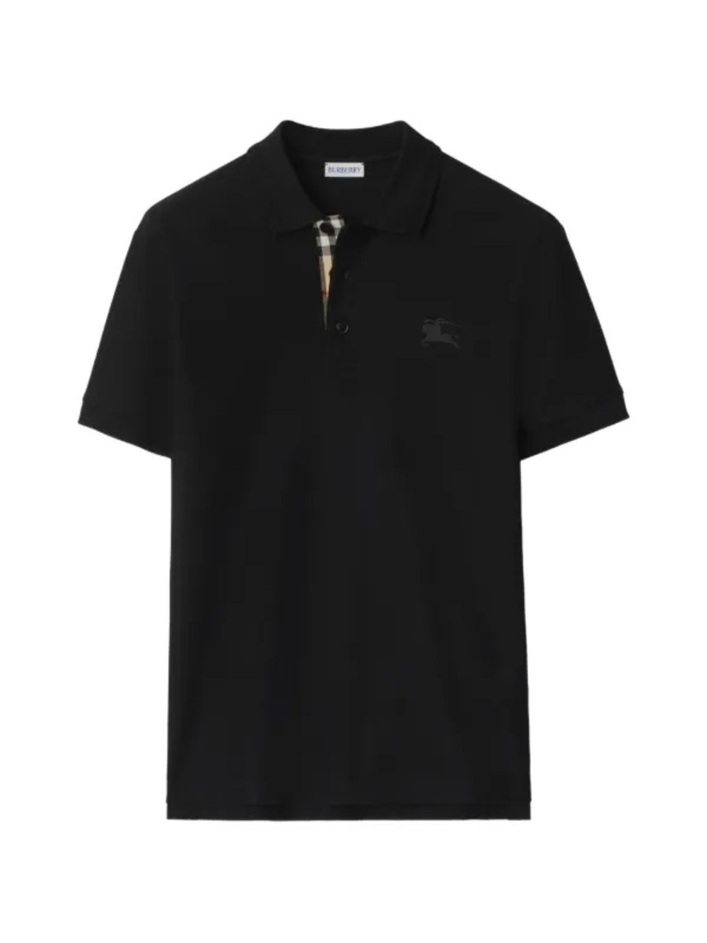 Burberry | Men’s Cotton Polo Shirt Black Novacheck Medium